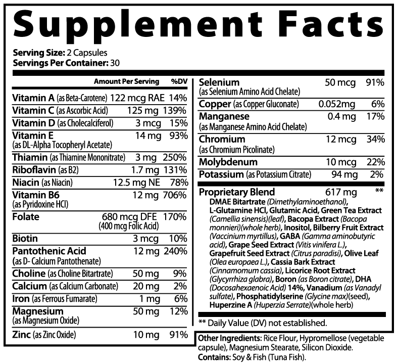 Brain Health & Focus Support Capsules