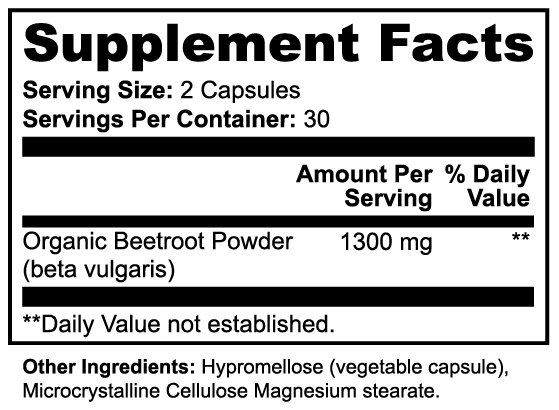 Beetroot Capsules For Circulation & Endurance Support